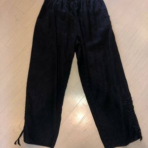 Black flax joggers